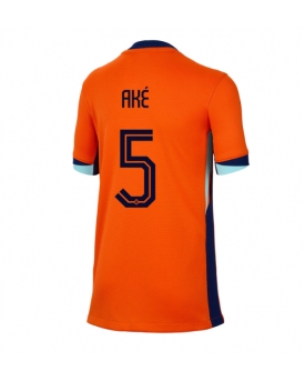 Paesi Bassi Nathan Ake #5 Maglia Gara Casa Repliche Europei 2024 Donna Paesi Bassi Nathan Ake #5 Maglia Gara Casa Repliche Europei 2024 Donna